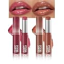 2Pcs Pink&amp;Brown Honey Tinted Lip Stain Lip Balm Lip Gloss Lipstick, Sheer Hydrating Lip Stains Tint, Moisturizing Lip Color for All Skin Tones, Nourishing Lip Balm with a Hint of Natural Black Cherry