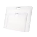 Sohynca 2pcs Plastic Art Portfolio Bag 17.32x13.22inch and 12.99x11inch Arts Storage Case for Diamond Painting, Drawing Container, Artworks Keepsakes Storage Case (White)