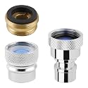 2PCS Portable Dishwasher Faucet Adapter, Metal Made, Chrome