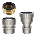 2PCS Portable Dishwasher Faucet Adapter, Metal Made, Brushed Nickel