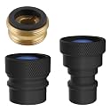 2PCS Portable Dishwasher Faucet Adapter, Metal Made, Matte Black