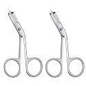 2Pcs Professional Scissor Tweezers with Handles