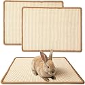 2PCS Rabbit Scratching Mats, Natural Sisal Bunny Scratch Pad, 24x16in