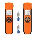 2pcs Rechargeable mini OPM 2 in 1 Function Optical Power Meter -70+6dbm with FC-LC Adapter and LED Lighting Portable Fiber Optic Tester SC/FC/ST Universal Interface