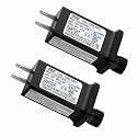 2PCS Replacement 24V 0.25A LED Transformer Model JT-DC240V025-C Class 2 Power Supply IP44 LED Light Controller Low Voltage Transformer for Christmas String Light (24V6W 2PCS)