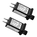 2PCS Replacement 30V 0.12A LED Transformer Class 2 Power Supply Adapter Ip44 LED Light Controller Low Voltage Transformer for Christmas String Light Inflatable Decorations (30V3.6W 2PCS)