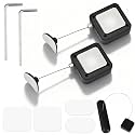 2Pcs Retractable Remote Control Tether, Remote Control Leash Holder Kit Includes Adhesive Pads and Wrench for TV Remotes, Phones | Securely Attach Streaming to Prevent Misplacement