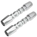 2PCS Reusable Hydraulic Hose Field Repair Kit 1/2 '' for Hydraulic Hose Crimper Fittings Size #08