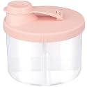 Holibanna 2pcs Rotating Four-Compartment Milk Powder Formula Dispenser Container Portable Travel Snack Storage Box Go Feeding Non-Spill Milk Powder Storage with Compact Design