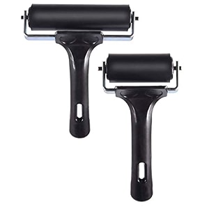 2pcs rubber brayer roller for printmaking great for gluing application also 4inch22 inch