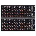 2PCS Russian Keyboard Stickers for PC Computer Laptop Notebook Desktop