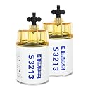 2Pcs S3213 Fuel Water Separator Filter with Clear Bowl for Yamaha, Motor, Mercury, Racor, Sierra, Suzuki Marine Outboard Replaces# 35-60494-1,18-7932-1,18-17928,35-809097,18-7922