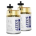 2PCS S3227 Fuel Water Separator Filter with Clear Bowl │Compatible with Marine Outboard Motor Mercury 10 Micron│Replaces# 9-37882,18-7922,490R-RAC-01,18-7922,18-7922-1,S3228TUL,320R