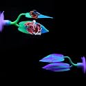 2PCS Silicone Betta Fish Leaf Hammock, Aquarium Fish Tank Resting Spot Bed for Betta Fish