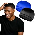 2PCS Silky Wave Caps for Men Waves, Good Compression Caps Over Durags for 360, 540, 720 Waves