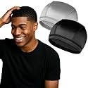 2PCS Silky Wave Caps for Men Waves, Good Compression Caps Over Durags for 360, 540, 720 Waves
