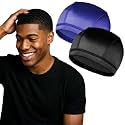 2PCS Silky Wave Caps for Men Waves, Good Compression Caps Over Durags for 360, 540, 720 Waves