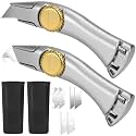 2-Pack Silver Fixed Blade Roofing Knife,Lizenoz Navajas para Roofing