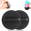 2pcs Soft Rubber Shower Scrubber, 2026 New Gentle Exfoliating Bath Glove, Deep Cleansing Shower and Bath Tool for All Skin Types, for Massage and Removing Dead Skin (Black)