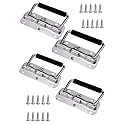 2Pcs Stainless Steel Folding Spring Handle for Toolbox Suitcases Equipment Cabinet Pull Drawer Knobs Hardware Accessories,Free Screws (4Pack, Size :100mm)