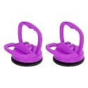 2Pcs Suction Cup Lifter Handheld Lifting Clamps Glass Puller Power Grip Vacuum Tiles Tool Moving Tools for Tile, Granite, Metal(Purple)