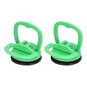 2Pcs Suction Cup Lifter Handheld Lifting Clamps Glass Puller Power Grip Vacuum Tiles Tool Moving Tools for Tile, Granite, Metal(Green)