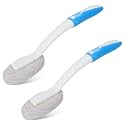 2PCS Toilet Cleaning Pumice Stone, Stains Hard Water Ring Remover Bathroom Cleaning Brushes Toilet Pumice Stone Long Handled Toilet Brush for Toilets, Bathtubs, Pool (2PCS)