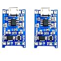 2PCS TP4056 Micro USB Lithium Battery Charging Converter with Overcharged Discharge Over-Current Protection Charging Board