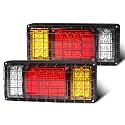2PCS Trailer Tail Light Kit 40 LED Truck Running Brake Turn Signals Reverse Lights with Iron Net Protection for Truck Boat Snowmobile Trailer Pickup RV Camper UTV UTE Vans