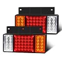 2PCS Trailer Tail Light Kit 50 LED Truck Running Brake Turn Signals Reverse Lights for 12 Volt Truck Boat Snowmobile Trailer Pickup RV Camper UTV UTE Vans