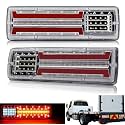 2PCS Truck Tail Light With Reverse,Utility Led Trailer Tail Lights Waterproof,12V 24V Universal Rear Stop Lights for Truck RV UTV Camper Van Flatbed