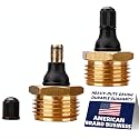 2Pcs Tylove RV Brass Blow Out Plug&amp;Winterized Blow Adapter,Quick Connect Plug to garden hose, RV, Boat,Camper and Travel Trailer, Helps Clear Water Pipes During Winterization (A+ Plug)