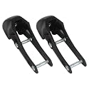2Pcs Universal Inline Skate Brake Replacement, Black Plastic Stopper Parts