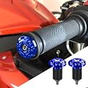 2PCS Universal Motorcycle Bar End Plug, Aluminum Alloy Handlebar Grip End Caps, 7/8" 22mm Moto Grips Ends Replacement for Kawasaki, Suzuki, Yamaha, Ducati