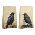 2Pcs Vintage Raven Kitchen Towels 24x14 Inch Crow Gifts Reusable Dish Towel