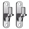 Insaga 2pcs Wall Mount Gate Hinge for Farm Gate, 304 Stainless Steel Gate Hinges Hardware, Non Welded Wall Plate Hinges, Chain Link Gate Hinge with 5/8'' Hinge Pin (Screws Not Included)