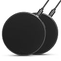 2 Pack 15W Fast Wireless Charger Compatible with iPhone and Samsung Galaxy
