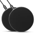 2Pcs Fast Wireless Charger,15W Max Wireless Charging Stand Compatible with iPhone 17/17Plus/17Pro/16/16Plus/16Pro /15/14/13/12/11/X/XR,Samsung Galaxy S25/S24/S23/S22/S21/S20/S10/S9/S8 Note 20 (Black)