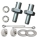 2Set Throttle Cable Adapter Stud Kit #8009, Throttle Cable Kit for 1977-later Chevrolet, Throttle Cable Ends with Nut, Swa Washers and Cotter Pin