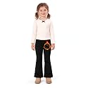 2T-8Y Girls Fleece Lined Flare Leggings, Warm Winter Bell Bottom Pants