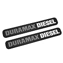 2X 6.6l Duramax Die-sel Allison Emblem Fender Door Hood Tailgate Decal Badge Nameplate Letter Replacement for Badges Silverado 2500 3500 HD (Black White)