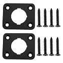 2X Car Single Hole Round Switch Panel Aluminum Alloy 41x35x2.5mm Suitable for Cars Trucks Boats Rvs with Screws