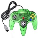 suily Classic Controller Wired Game Controller Retro Joystick for N64 Console N64 Gamepad (Clear Green)