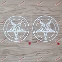 Pentagram Baphomet Car Sticker Decal Vinyl Devil Satanic Goat