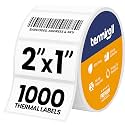 2x1 Thermal Labels, 1000 Perforated FNSKU, SKU &amp; Barcode Labels
