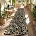2x10 Floral Runner Rug for Kitchen Washable Hallway Runner Rug