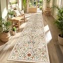 2x10 Floral Runner Rug for Kitchen Washable Hallway Runner Rug