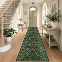 2x12 Floral Runner Rug for Hallway Washable Kitchen Runner Rug