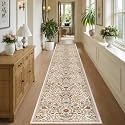 2x12 Floral Runner Rug for Hallway Washable Kitchen Runner Rug