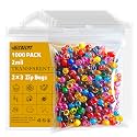 2x3 Small Plastic Zip Bags, 1000 Count, 2 Mil